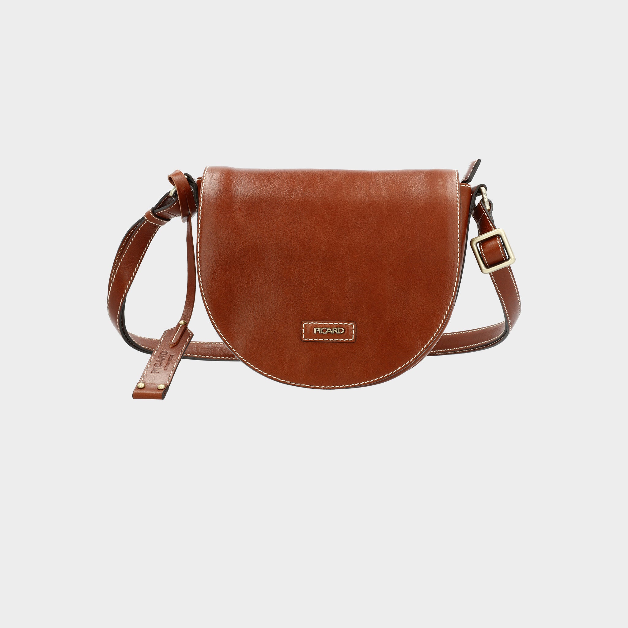 Leather Shoulder Bag Shopper Brown Picard 
