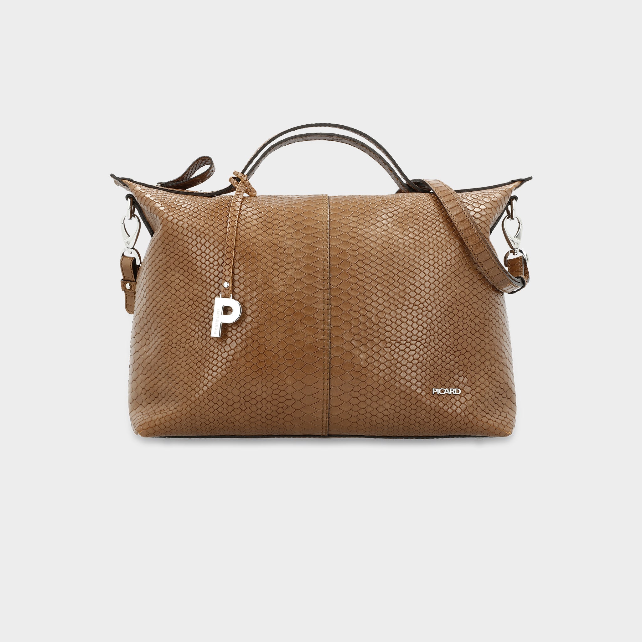 Leather Shoulder Bag Shopper Brown Picard 