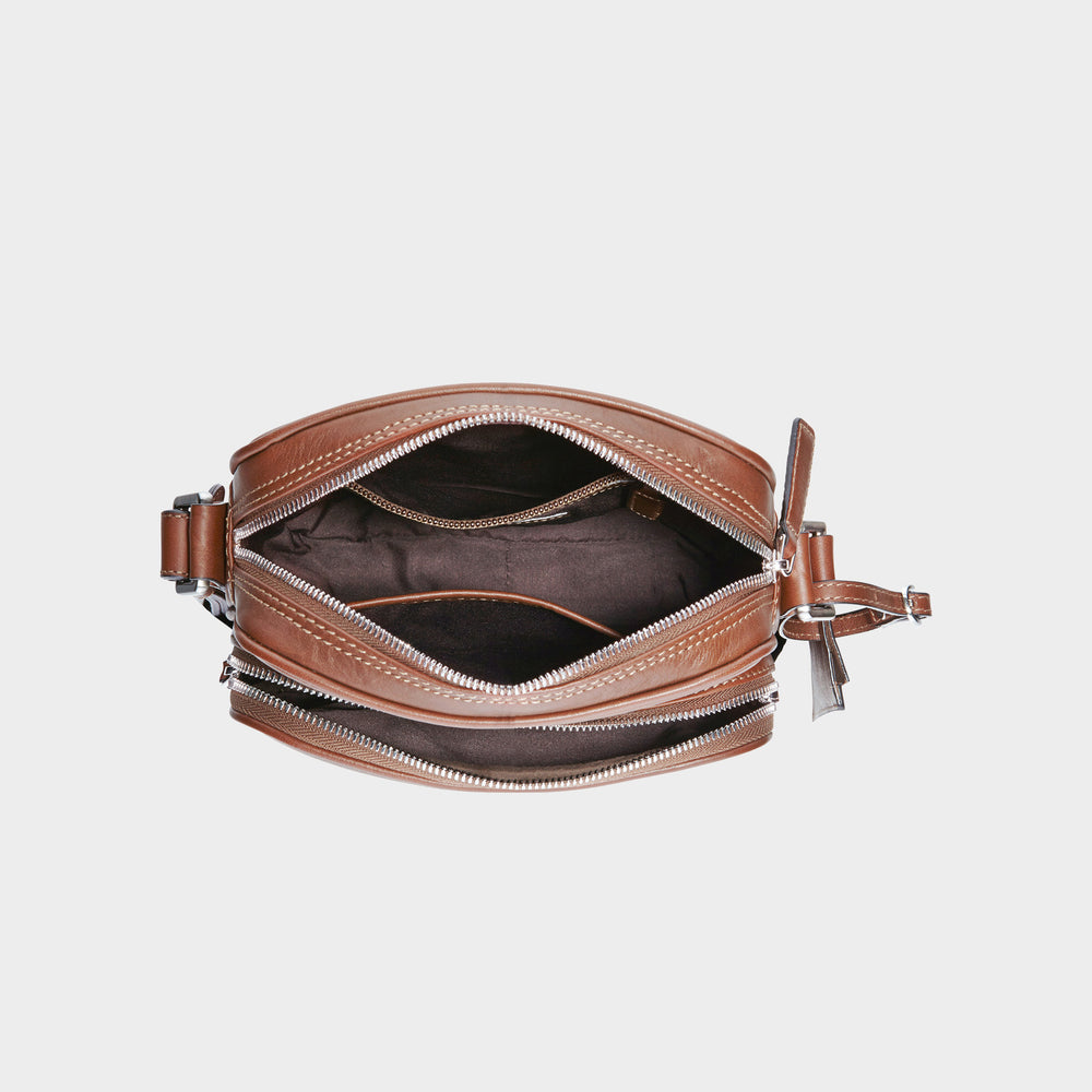 Sac Besace PICARD En Cuir Vintage - Authentique, Occasion En Bon état