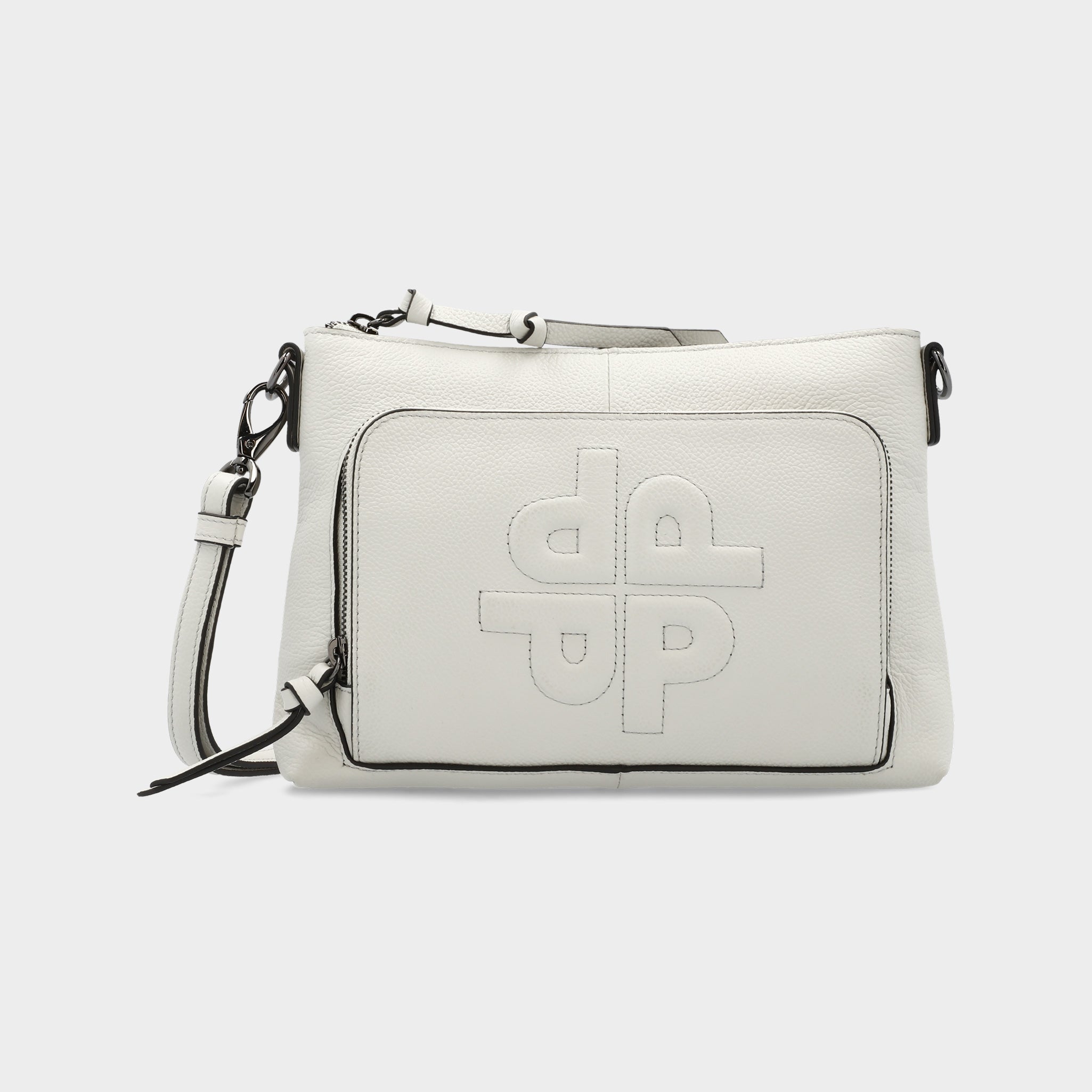 Picard Germany grey and white orders textured Crossbody