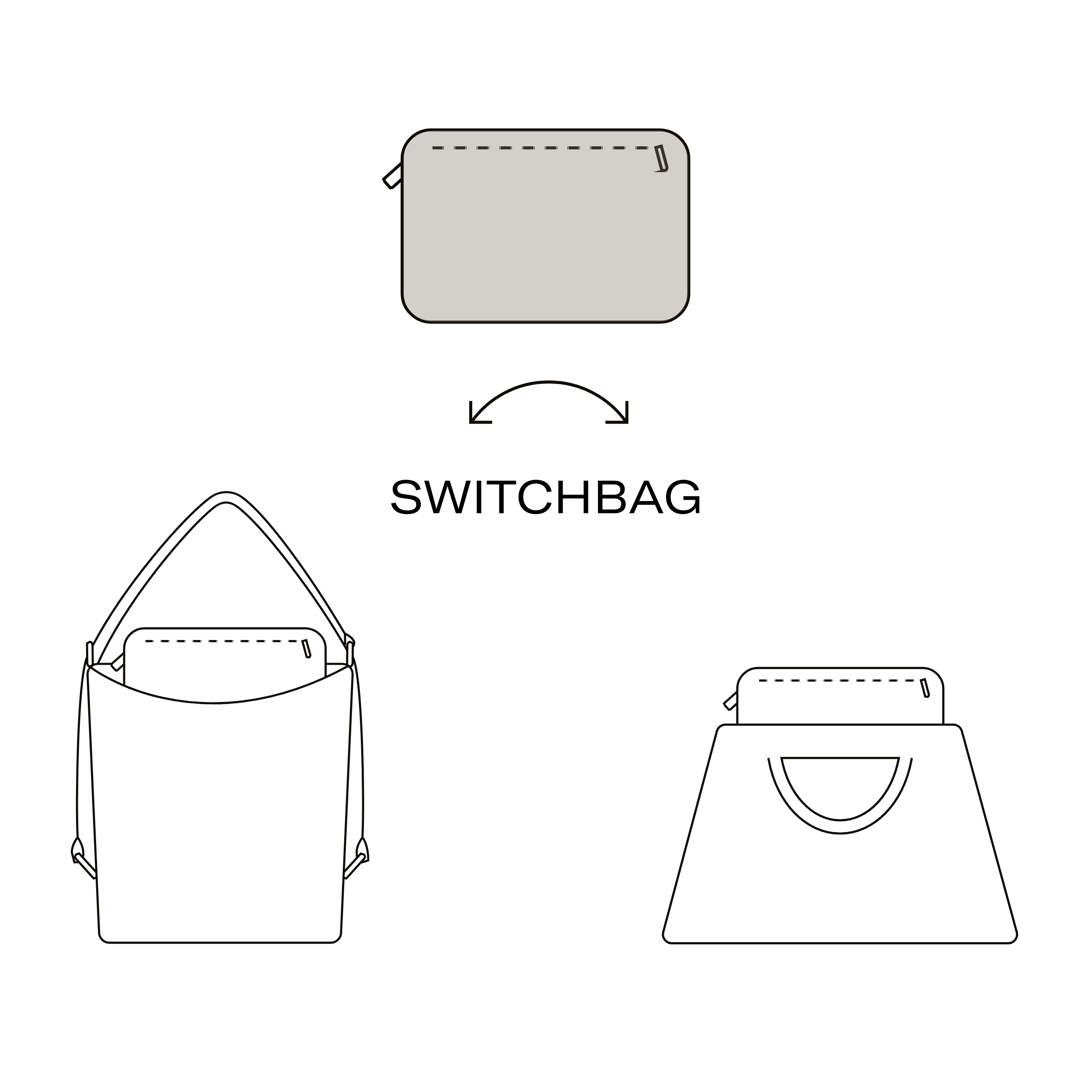 Schultertasche Switchbag 7840